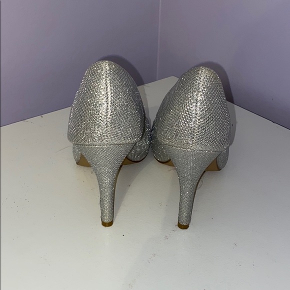 Kelly and Katie Sparkly Silver Heels - Picture 3 of 3